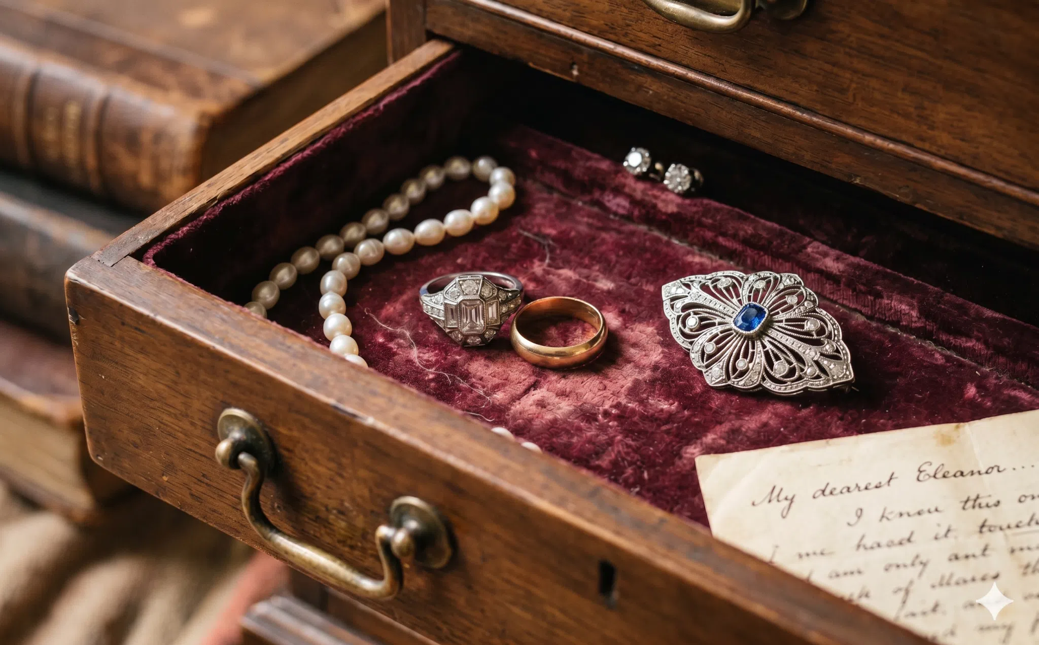 Jewelry box with various articles