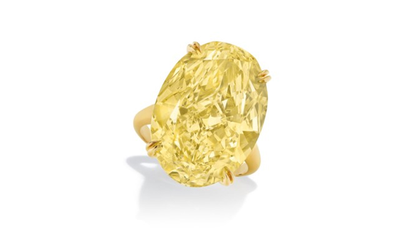 Yellow diamond ring