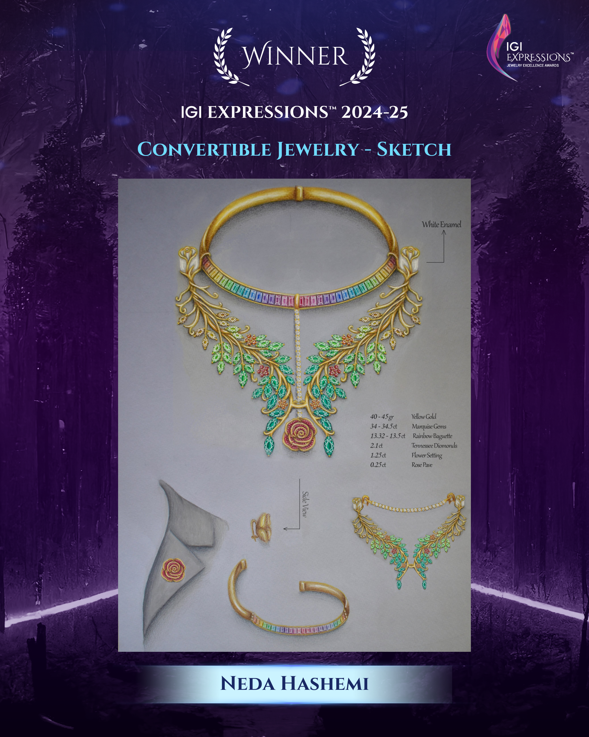 Neda Hashemi, Austria Category - Convertible Jewelry Segment - Sketch
