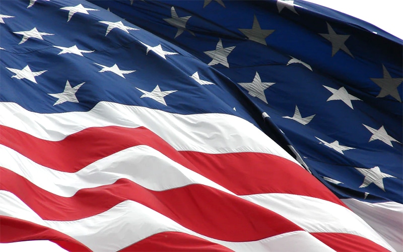 American flag, symbol of July 4th