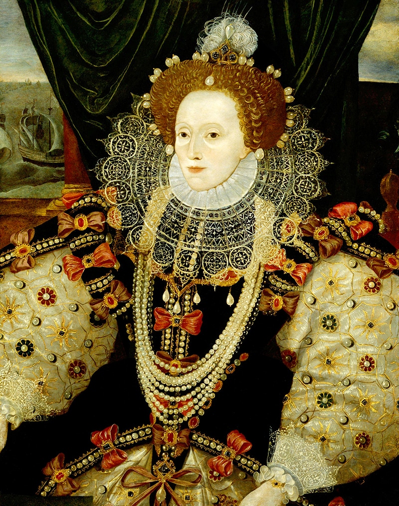 Queen Elizabeth I wearing pearls