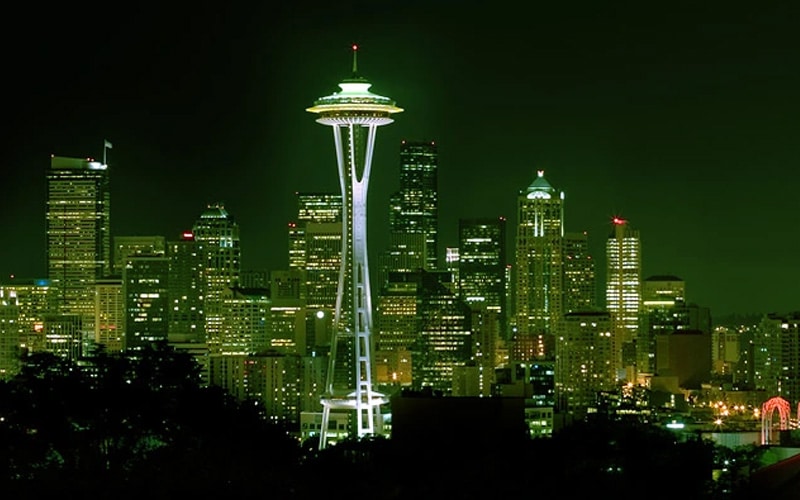 Seattle Skyline Night